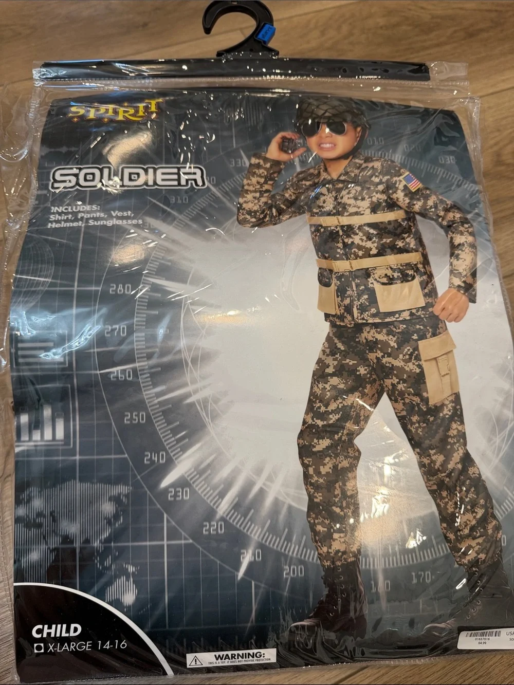 Spirit Halloween Soldier Costume Size 14-16